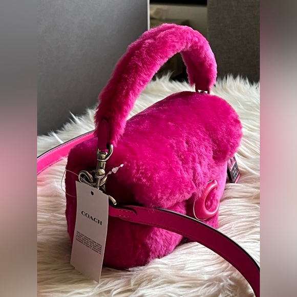 💰SOLD - CP955 - Coach The Lil Nas X Drop Tabby Shoulder Bag 18 in Shearling - Picture 4 of 16